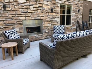 Community patio at frost english silver in maplewood, mn